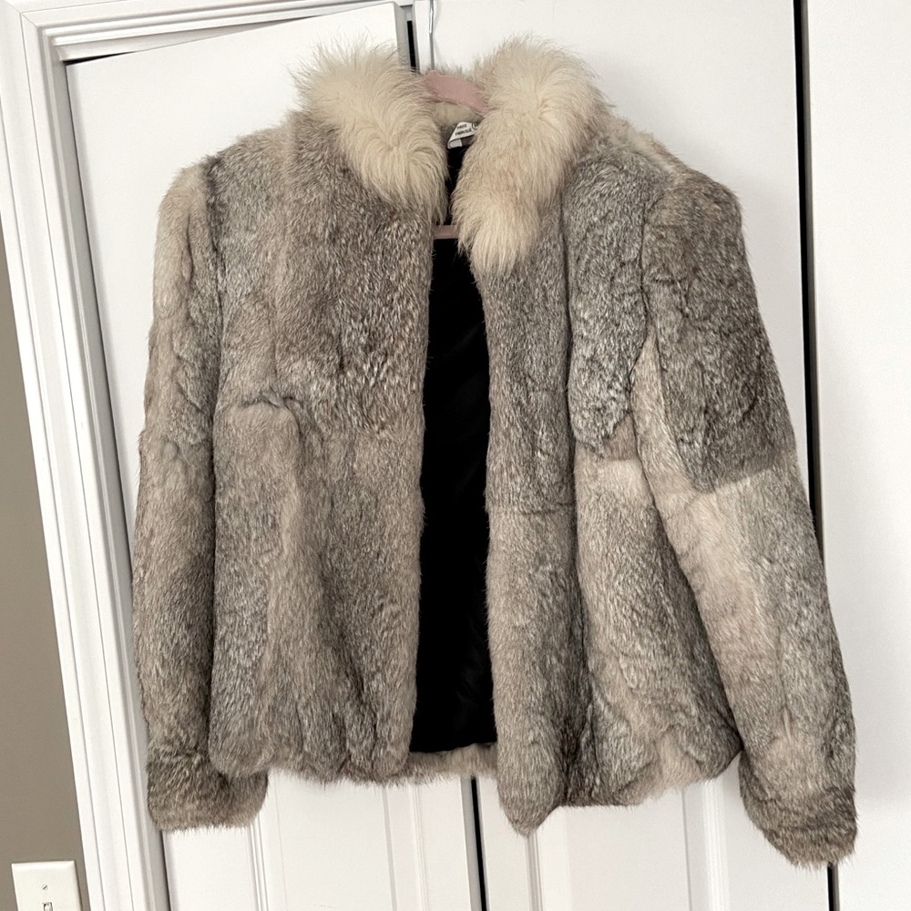 BB Dakota Real Rabbit Fur Coat
